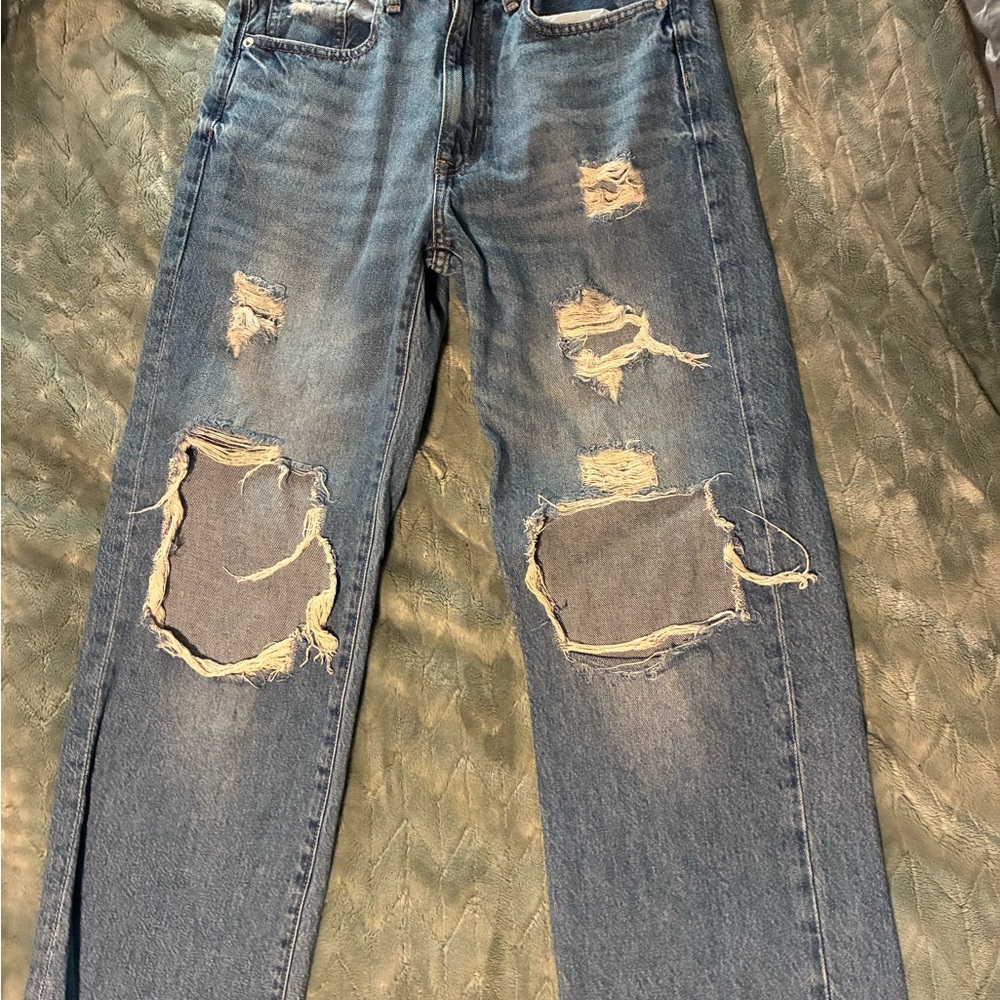 Aeropostale Women's Distressed Blue Jeans